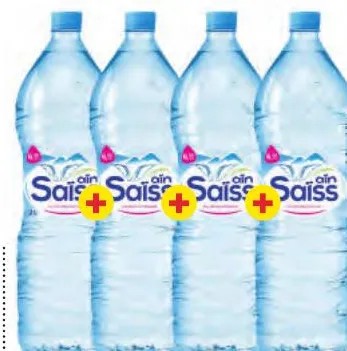 4 bouteilles d'eau minérale Ain Saiss 2l