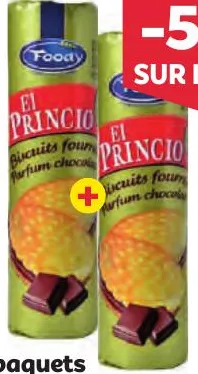 2 paquets de biscuits fourrés El Princio 245g