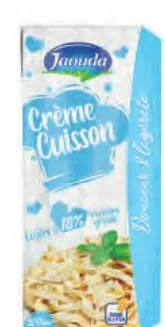 Crème de cuisson UHT légère 18% matières grasses Jaouda 200ml