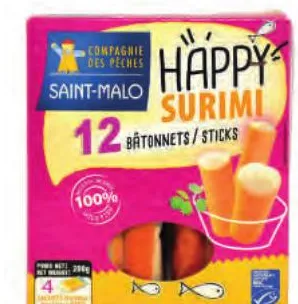 12 bâtonnets de surimi Saint Malo 200g