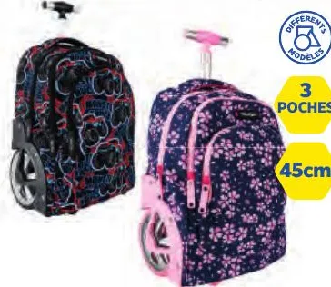 Trolley grandes roues et grand zip