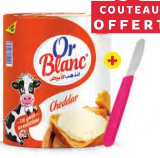 64 portion de fromage fondu au cheddar Or Blanc