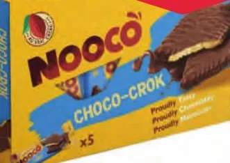 5 biscuits enrobés Choco-Crok Nooco 44g