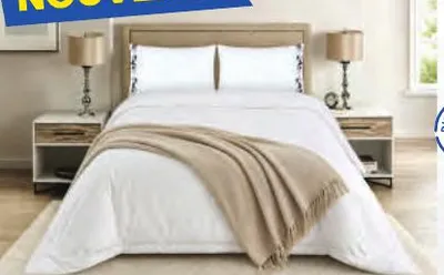 Drap microfibre doux brodé