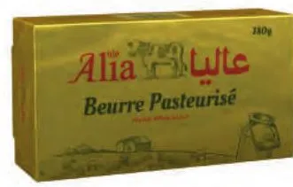 Beurre doux 82% de matières grasses Alia 180g