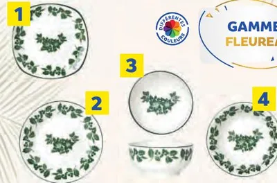 Assiette ronde plate 15,2cm - Gamme Fleurea