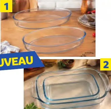 2 plats à four oval