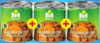 3 paquets de Champignons émincés Marjane 184g