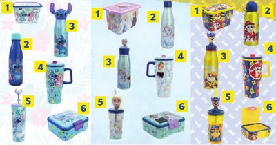 Gamme Licence - Boites, gourdes et mugs