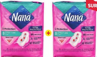 2 paquets de serviettes hygiéniques Nana ultra long