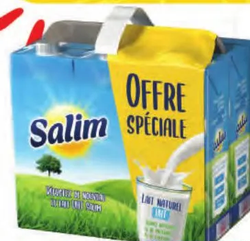 6 briques de lait entier UHT Salim 1L