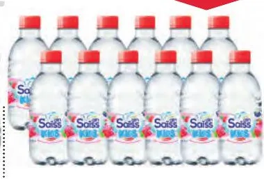 12 bouteilles d'eau minérale Ain Saiss Kids framboise 33cl