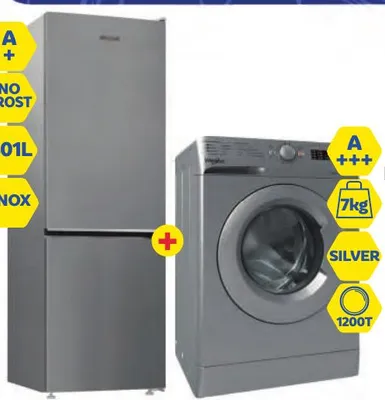 Réfrigérateur combiné WBMF605342XNA + machine à laver WMTA7122S