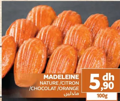 MADELEINE NATURE /CITRON /CHOCOLAT /ORANGE