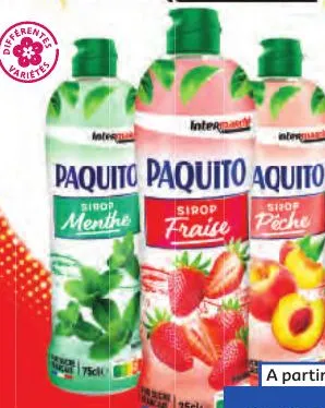 Sirop saveur Paquito 75cl