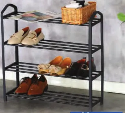 Étagère chaussures en metal 4 niveaux