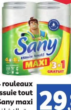 4 rouleaux d'essuie tout Sany maxi