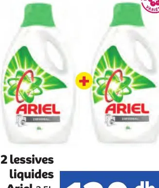 2 lessives liquides Ariel 2,5L