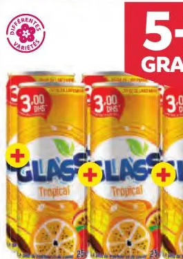 6 boissons gazeuses Glass 25cl