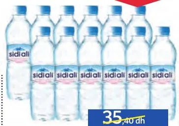 12 bouteilles d'eau minérale Sidi Ali 50cl