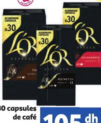 30 capsules de café L'Or