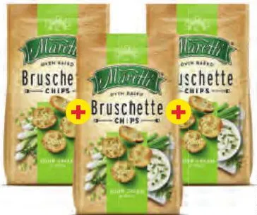 3 paquets de biscuits salés Bruschette oignons Maretti 70g