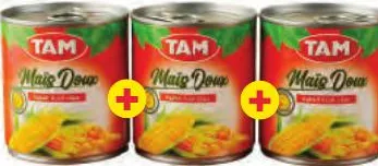 3 boites de maïs Tam