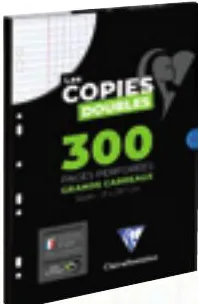 Copies doubles blanches 300 pages 21x29,7cm