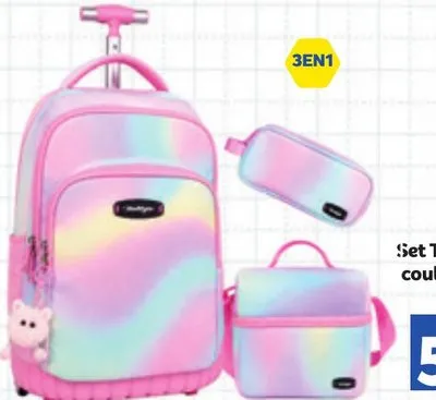 Set Trolley fille couleur pastel