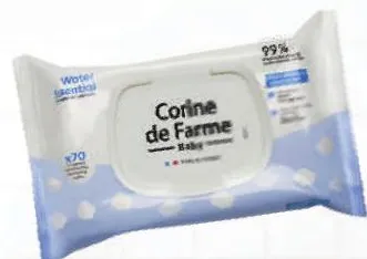 70 lingettes water essential Corine de Farme