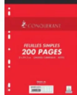 Feuilles simples blanches 90g 200 pages 21x29,7cm