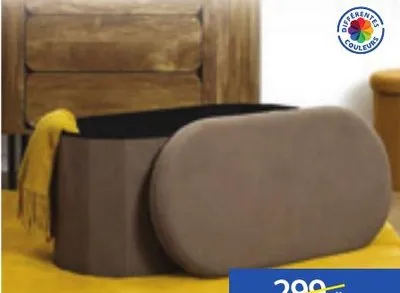 Banc coffre pliable côtelé jules 76cm