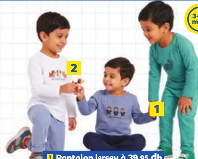 Pantalon jersey / T-shirt manches longues imprimé (Garçon)