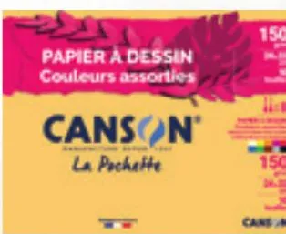 10 feuilles de papier à dessin couleur 150g 24x32cm