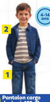 Pantalon cargo denim