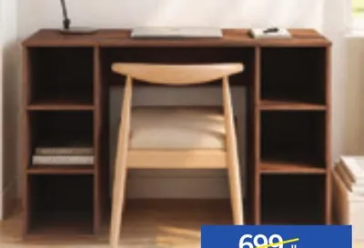 Bureau MDF avec rangement 119x39,5x75cm