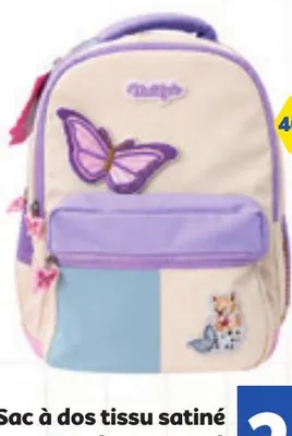 Sac à dos tissu satiné couleurs pastel