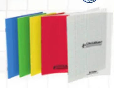Cahier piqué 90g 96 pages 17x22cm polypro