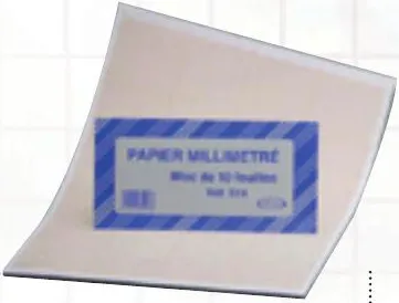 10 feuilles de papier millimétré A4