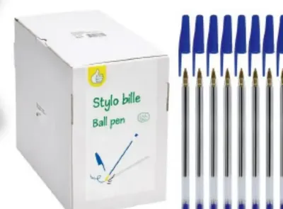 8 stylos à billes essentiels bleu