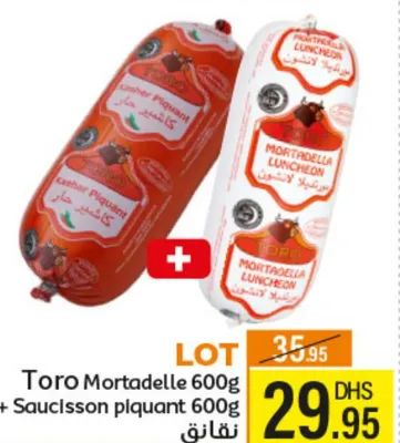 LOT Toro Mortadelle 600g + Saucisson piquant 600g