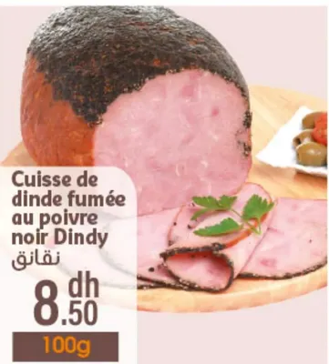 Cuisse de dinde fumée au poivre noir Dindy