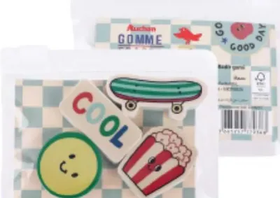 Mini gommes Auchan x4