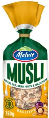 Muesli Melvit Fruits Secs & Noisette 750g