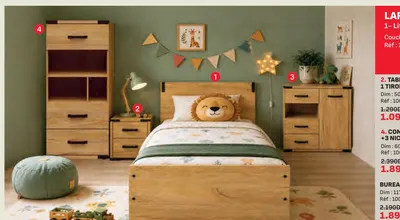 LARA Armoire 2 portes + 2 tiroirs