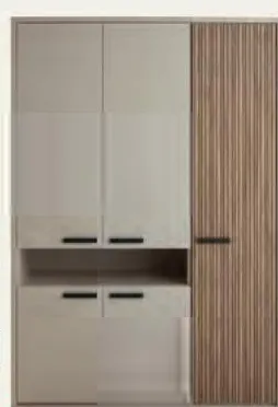 ARMOIRE 5 PORTES + 1 NICHE - BRAVO