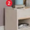 OAK SQUERE 2. TABLE DE CHEVET 1 TIROIR + 1 NICHE