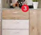 CULGOA 3. Commode 3 tiroirs + 1 porte