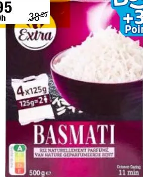 Riz parfumé Basmati Carrefour Extra 125g x 4