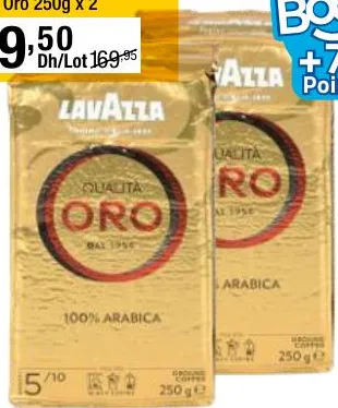 Lot de 2 café moulu Lavaza Oro 250g x 2